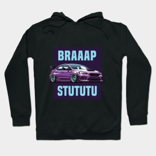 Subaru STI Car Art - Impreza WRX Widebody Modified JDM Car Hoodie